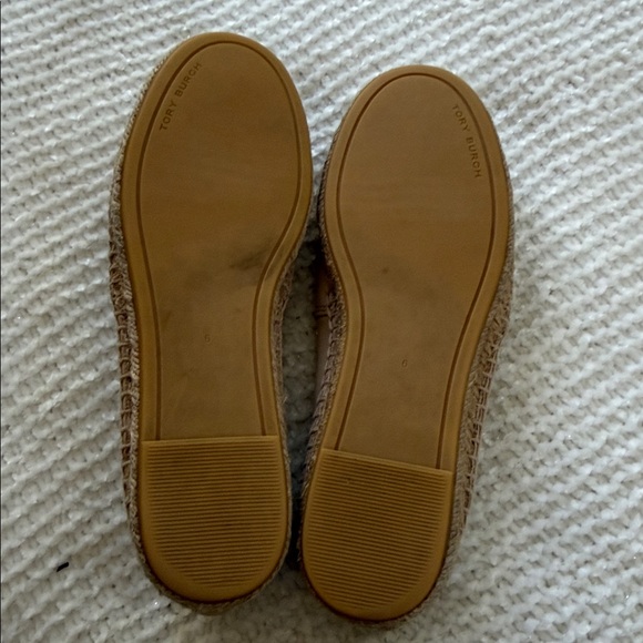 Tory Burch Neutral Beige Leather Espadrille Flats - Picture 10 of 10